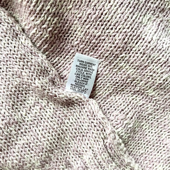 BP Nordstrom Lightweight Cotton Knit Open Front Shawl Cardigan Dusty Pink Sz XS - Picture 6 of 6